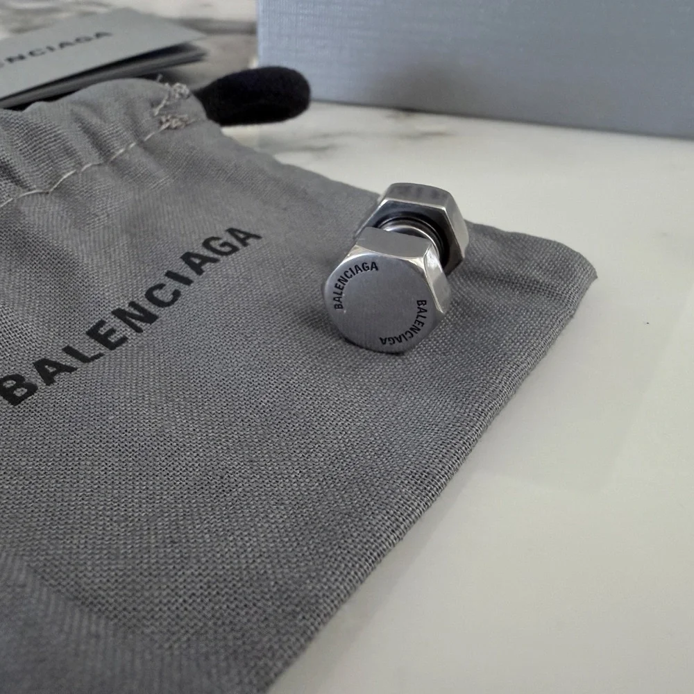 Balenciaga Barbell Stainless Steel stud earring,‎ single ear